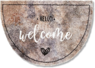 ASTRA Fußmatte Pure&Soft 016, halbrund, Höhe: 7 mm, Sauberlaufmatte, weiche Oberfläche, waschbar, rutschfest