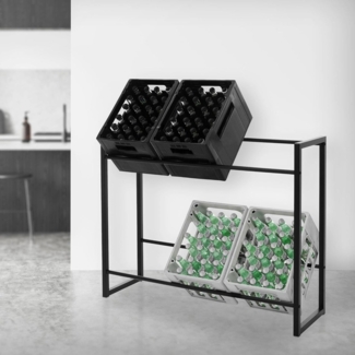 ML-DESIGN Standregal Getränkekistenregal Kistenhalter Kistenregal Getränkeregal für Kisten, 1-tlg, Kastenständer für 6 Kisten stabiles Standregal freistehend Stahl