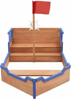 Sandkasten Piratenschiff Tannenholz 190 x 94,5 x 101 cm