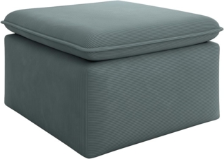 Vente-unique - Hocker - Feincord - Blau - TEODORA