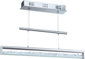 Eglo 93625 Hängeleuchte CARDITO 1 chrom kristallklar LED 24W Touchdimmer, höhenverstellbar