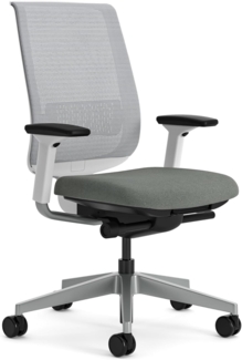 Steelcase Reply Air Ergonomischer Bürostuhl mit höhenverstellbaren Armlehnen und Lumbalstütze Grün, 66 x 58.5 x 100.5
