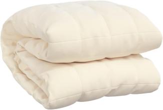 vidaXL Gewichtsdecke Stoff, 1x Gewichtsdecke, Hellcreme, 200x225 cm, Stoff, 9 kg