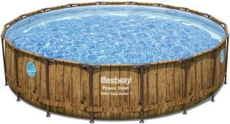 Bestway Power Steel Swimming Pool , Holz, 549x122 cm