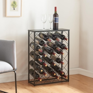 Weinregal Taivassalo für 25 Flaschen Schwarz [en. casa]