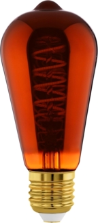 Eglo 110094 LED Filament Leuchtmittel E27 Decorative Spirale Glas bedampft kupferfarben L:14. 2cm Ø:6. 4cm dimmbar 2000K