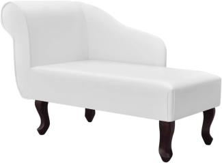 vidaXL Chaiselongue Weiß Kunstleder 242405