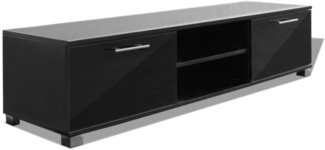 vidaXL TV-Schrank Hochglanz-Schwarz 120x40,5x35 cm 243042