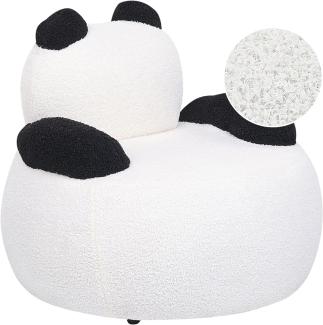 Kindersessel Bouclé weiß schwarz Tierform Panda VIBY