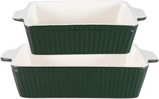 Greengate 2-er Set Auflaufformen rechteckig klein Alice pinewood green