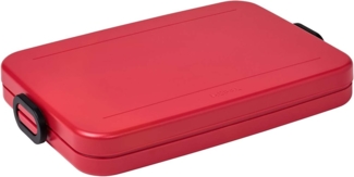 Mepal Lunchbox Take a Break flat – Nordic red – 900 ml Inhalt – Brotdose für die Laptoptasche – für bis zu 4 Butterbrote – spülmaschinenfest, ABS, 800 ml