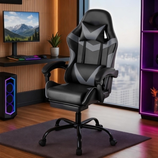 DUMOS Bürostuhl Ergonomischer höhenverstellbarer mit Lendenwirbelstütze und Armlehnen