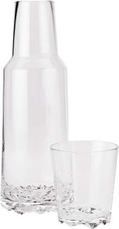 Stelton Karaffe Glacier mit Trinkglas, Wasserkaraffe, Krug, Glas, Transparent, 1 L, 641