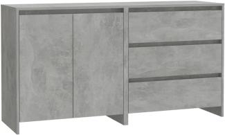 vidaXL 2-tlg. Sideboard Betongrau Holzwerkstoff [3098060]