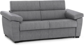 Talamo Italia - 3-Sitzer Schlafsofa Quintina, Schlafsofa fürs Wohnzimmer, gepolstert, abnehmbar, 100% Made in Italy-Qualität, 225x95 h100 cm, Grau