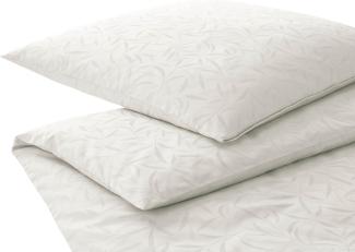 elegante Mako-Satin Bettwäsche Muriel natur | 155x220 cm + 80x80 cm