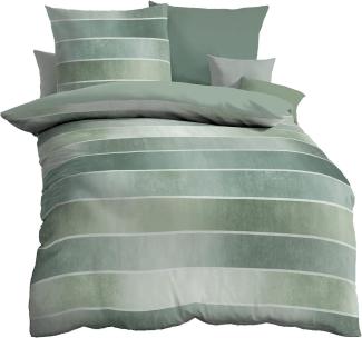 Kaeppel Wendebettwäsche Timeless, Mako-Satin, 2 teilig, mit breiten Streifen