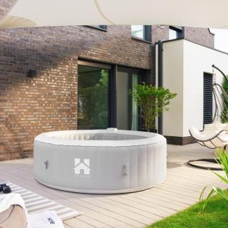 HOME DELUXE Outdoor Whirlpool SPLASH Uni - Grau - 6 Personen