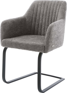 Freischwinger Greg-Flex Bouclé Grau Freischwinger flach Schwarz