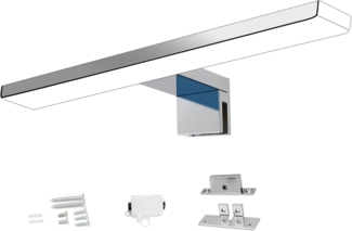 kalb LED Spiegelleuchte Aurinko LED Badleuchte Badlampe Spiegellampe, chrom 230V, 600mm warmweiss, warmweiß