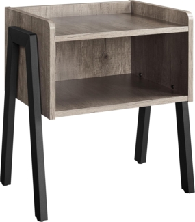 Yaheetech Nachttisch Retro Nachtschrank stapelbarer Nachtkommode Beistelltisch mit offenem Fach stabile Metallbeine Industrie-Design Grau