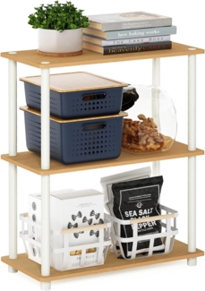 Furinno kompaktes Mehrzweck-Regal mit 3 Ebenen, Buche, 29. 46x29. 46x75. 18 cm