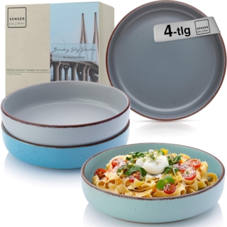 SÄNGER Steingut Pastaschalen Bombay Sky Shades 4 teilig