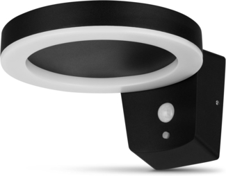 REV LED Solar Wandleuchte Round Metall schw. Bew. Melder2023001100