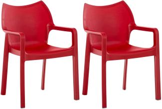 2er SET Stapelstuhl DIVA rot