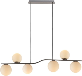 Lindby Hängeleuchte Avalyn, Glas Alu IP20, 6 x 40 W