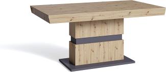 Homexperts 'MARLEY' Esstisch, Holzwerkstoff Spanplatte Artisan Eiche, B 160 x H 75 x T 90 cm