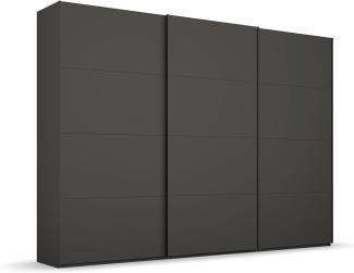 Rauch Möbel Beluga Schwebetürenschrank Schrank Kleiderschrank Graphit, 3-türig,Inklusive 3 Kleiderstangen, 3 Einlegeböden, BxHxT 270x236x69 cm