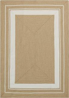 NORTHRUGS Trenzado In- & Outdoor Teppich Wetterfest – Pflegeleicht Handmade-Look für Innen und Außen Gewebter Outdoorteppich Läufer für Balkon, Terrasse, Wohnzimmer, Garten – Creme Beige, 160x230