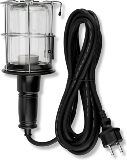 REV Handleuchte mit Metallkorb E27 max. 60W 5m H07RN-F schwarz