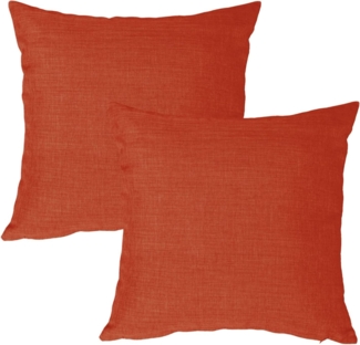 Haus und Deko Kissenbezug Kissenbezug 2er Set Struktur Leinenoptik Kissenhülle Deko Kissen Doppe, (2 Stück)