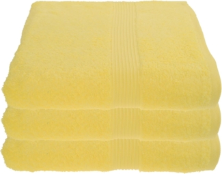 Julie Julsen Duschtücher 3-Duschtücher-Gelb-Duschtuch 70 x 140 cm, Baumwolle (3-St)