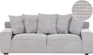 3-Sitzer Sofa Cord hellgrau VISKAN