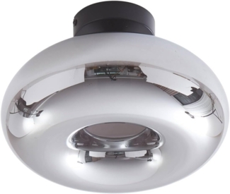 Lindby Deckenleuchten Zehra, Glas Schwarz IP20, 1 x 15 W LED