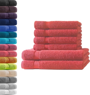 Hometex Premium Textiles Handtuch in Premium Qualität 500 g/m², Feinster Frottier-Stoff 100% Baumwolle, 2x Duschtuch + 4x Handtuch, weich, saugfähig, extra schwer & flauschig - TEST BILD TOP MARKE 2025