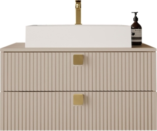 Waschbeckenschrank Grentis 01 (Farbe: Wüstensand)