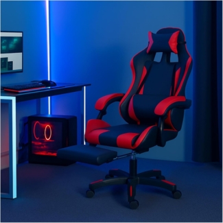 HTI-Living Racing-Design Ergonomischer Gaming Stuhl mit Fußstütze