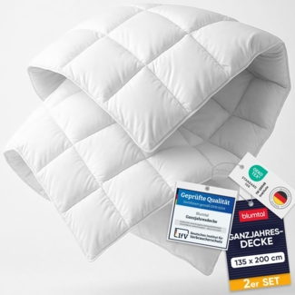 Blumtal Kunstfaserbettdecke zertifizierte Steppbettdecke - Winterdecke, Wärmeklassen: Sommer, 4 Jahreszeiten, Ganzjahresdecke, Winter