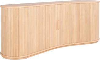 riess-ambiente Sideboard VALHALLA WOOD 180cm natur · Sideboard aus Eichenholz mit Schiebetüren (Einzelartikel, 1 St), Retro · Holz-Lamellen · geschlossene Ablageflächen · organische Form