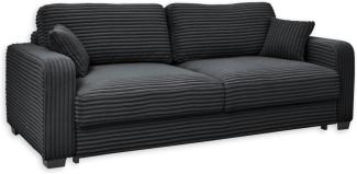 ED EXCITING DESIGN Schlafsofa Carrara, frei im Raum stellbar, mit Bettkasten, mit Schlaffunktion und 4 Kissen