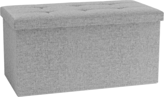 VCM Sitzbank Boxas 921043 Grau H. 38 x B. 76 x T. 38 cm