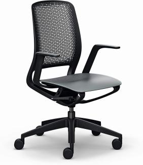 Sedus Stoll Sedus se:motion, Netz-Sitz, Gepolsterte Rückenlehne, Schwarz, Schwarz, Polyamide (PA), Polyester, Netz, Polyester