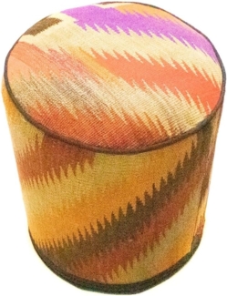 Sonderform,XS / 80 cm Ø Rund & kleiner,Mehrfarbig,Patchwork,Schurwolle,Afghanistan
