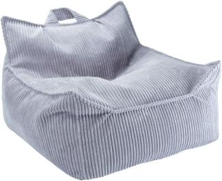 Sitzsack, Beanbag, in blueberry blau, aus Cordstoff, von wigiwama