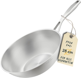 SILBERTHAL Wok Pfanne 28cm Unbeschichtet Induktion