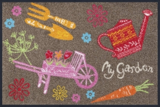 wash+dry by Kleen-Tex Fußmatte My Garden, rechteckig, Höhe: 7 mm, Schmutzfangmatte, mit Spruch, In- und Outdoor geeignet, waschbar